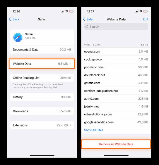 Clearing browser data can reclaim quick space, AI generated