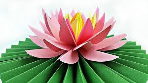 The end result is a striking origami flower that you can thicker textured paper will hold together better than thin slippery paper. Diy Paper Flower Water Lily Arts And Crafts Flowers Easy For Kids How To Make Beautiful Lotus Paper Flowers Art And Craft Flowers Paper Flowers Diy Easy