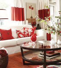 Before After A Blogger S Chic Living Room Masters The Mix Living Room Red Christmas Decorations Living Room Red Decor
