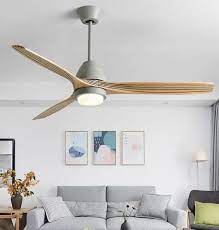 Wood Led Ceiling Fan With Lamp For Bedroom Living Room Etsy Ceiling Fan Ceiling Fan With Light Led Ceiling Fan
