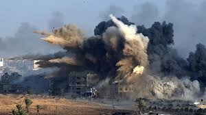 Image result for destroyed buildings war war explosions