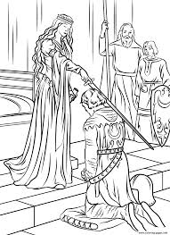 Keep a cat and pumpkin company on a magical night. Medieval Princess Coloring Pages Printable