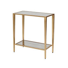 2 Tier End Table Rectangular Table Small Accent Tables Mirror With Shelf