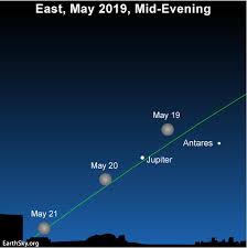 moon antares jupiter on may 19 and 20 tonight earthsky