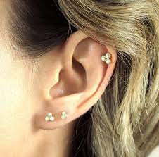 Multiple Ear Piercings Inspiration Lena Cohen London Piercing Stud Earrings Stud Earrings Cartilage Earrings Stud