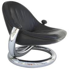 Chrome And Black Leather Anaconda Lounge Chair By Paul Tuttle Leather Lounge Chair Chair Lounge Chair