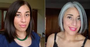 Amazing Before and After Going Gray Pictures with Transition Stories