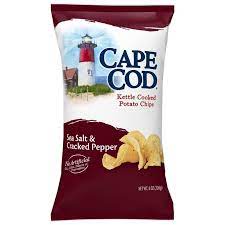 Cape Cod Kettle Cooked Potato Chips Sea Salt And Cracked Pepper 8oz How To Cook Potatoes Kettle Cooked Chips Cape Cod Potato Chips
