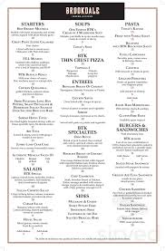 brookdale tavern + kitchen menu in