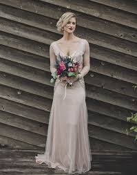 Australian Kangaroo Valley Wedding Marissa Alex Non White Wedding Dresses Wedding Dresses Wedding Dress Long Sleeve