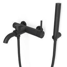 Robinet Baignoire Mural Noir Mat Et Douchette Jack Robinet Baignoire Robinet Douchette