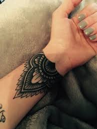 Mandala Cuff Tattoo Wrist Tattoo Cover Up Cover Tattoo Cuff Tattoo