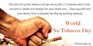Explanation:hey bro how could we share that poster with you i could send u sentence. 40 World No Tobacco Day Messages 2021 Quotes Slogans