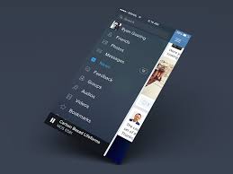 Vk App Side Menu Mobile App Templates Mobile App Design Ios Design