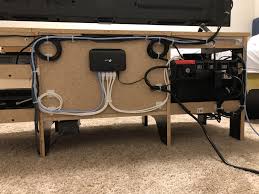 Maybe you would like to learn more about one of these? First Attempt At An Entertainment Centre Cable Management Gonna Put The Tv On The Wall Soo But This It Thus Far Begentle Cableporn