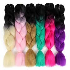 Dyeing synthetic hair with a spray bottle. 2020 New Yearsombre Synthetic Braiding Hair Extensions 24inch Kanekalon Hair Jumbo Braids Buy At A Low Prices On Joom E Commerce Platform