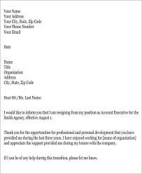Free 3 Sample Work Resignation Letter Templates In Pdf Ms Word