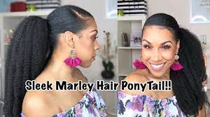 How To Quick Easy Sleek Marley Ponytail 4c Natural Hair Protective Natural Hair Styles Black Ponytail Hairstyles Protective Hairstyles For Natural Hair