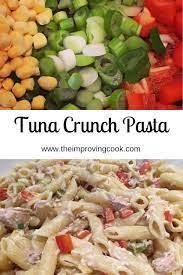 Tuna Crunch Pasta Salad Recipe Summer Lunch Recipes Pasta Lunch Slimming World Recipes Syn Free