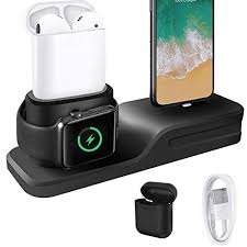 Kehangda 3 In 1 Charging Stand For Iphone Airpods Apple Watch Charger Dock Station Silicone Support For Apple Watch Ediginext Apple Watch Iphone Apple Watch Charger Watch Charger