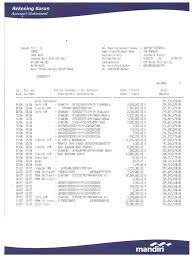 Dari gambar diatas bisa disimpulkan kalau hasil cetakan rekening koran mandiri berbeda dengan hasil cetakan mutasi rekening mandiri yang bisa kita print sendiri melalui mandiri online. Rekening Koran Mandiri Scan