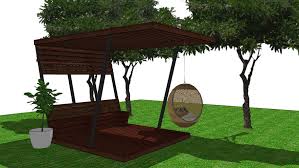 A stylish outdoor shelter with no walls (or otherwise built as a singular addition to one's house), a pergola is a breezy way to take some shade during warmer, sunnier seasons. Modern Pergola 3d Warehouse