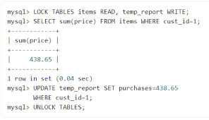 This closes all open tables and locks all tables for all databases with. Solved Database 3 Show The Use Of Concurrent Transaction And Locks On Your Dbms Project Tables Provide Mysql Cli Screenshots Course Hero