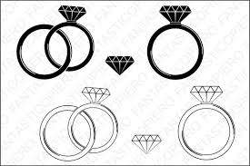 Marriage, party, rings, wedding icon. Diamond Ring Svg Cutting Files For Silhouette And Cricut 56970 Cut Files Design Bundles