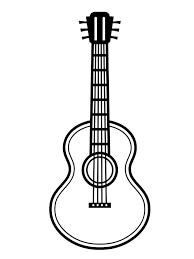 Guitar coloring page from music & musical instruments category. Acoustic Guitar Coloring Page 1001coloring Com