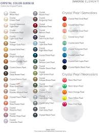 Swarovski Crystal Pearl Colour Chart Diy Earrings Pearl