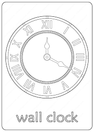 Charming alarm clock coloring page online idea. Printable Wall Clock Coloring Pages Pdf