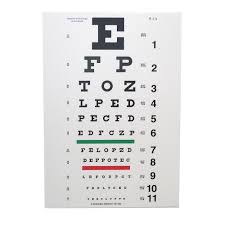 Snellen Eye Chart 10 Distance Eye Cards Eye Charts