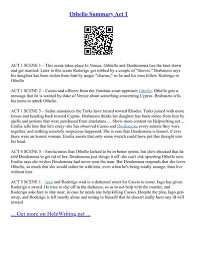 Othello Study Guide Questions Act One What Is Iago'S