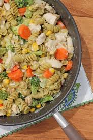 Cheesy Chicken Veggie Pasta Skillet Emily Bites Veggie Pasta Skillet Pasta Easy One Pot Meals