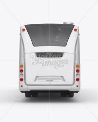 City Bus Hq Mockup Back View In Vehicle Mockups On Yellow Images Object Mockups Mockup Templates Mockup Template Free Free Psd Design