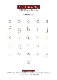 Upper and lower case letter match click on the picture and print it. Kids Letter Chart Alphabets Lowercase Letters Org Abc Worksheets Pdf Sumnermuseumdc Org