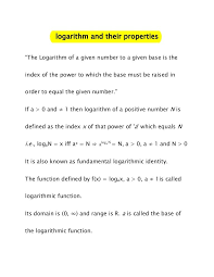 Logarithms And Their Properties Jee Main 2014 Maths Preparation By Ednexa Via Slideshare Positive Numbers Math Preparation