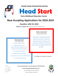 Unlimited 1 mile 5 miles 10 miles 25 miles 50 miles. Head Start Accepting Applications Prairie Band Potawatomi Nation