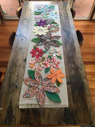 12 Blossoms Table Runner Paper Pattern 2020 Table Runners Dikis Masalari Aplike Desenleri