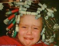 Moms styling kids with curls