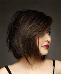 Short Straight Formal Bob Hairstyle With Side Swept Bangs Medium Brunette Hair Cool Short Hairstyles Womens Hairstyles
