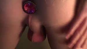 Hot teen with anal plug