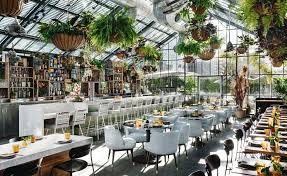 Los Angeles The Line Hotel Unveils New Culinary Concept With Interiors To Match Gewachshaus Restaurant Gewachshaus Cafe Einrichtungen