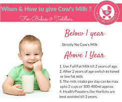 When Can I Give My Baby Cow S Milk My Little Moppet