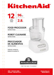 kitchenaid kfpw760 instructions manual