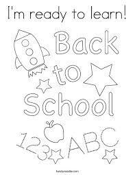 White, gray, red, blue, purple, pink, yellow, orange, brown, and green. I M Ready To Learn Coloring Page Twisty Noodle