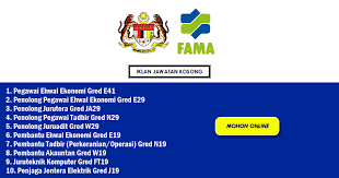 Salinan kad pintar pemohon (pemilik projek yang dipohonkan). Permohonan Jawatan Kosong Di Lembaga Pemasaran Pertanian Persekutuan Fama Kelayakan Spm Diploma Ijazah