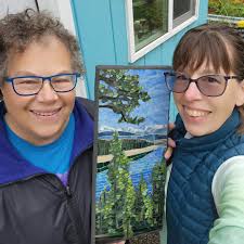 Fun delivery this morning of a new custom "travel memory mosaic" to my  friend Sandy, commemorating her epic road trip from this past spring. Look  for a reel here soon, showing a