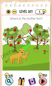 Apr 21, 2020 · we will go today straight to show you all the answers of brain test level 27. Brain Test Level 207 Where Is The Mother Lion Answers Cluest