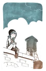 Rooftop Art Prints City Drawing Digital Art Prints